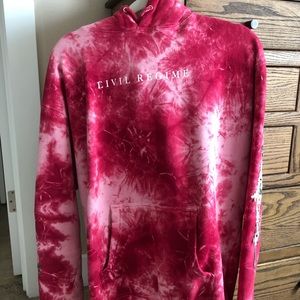 Civil Regime Rose marble floral hoodie